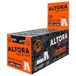 Pachet cu 120 filtre pentru tigari rulate pre-cut ultra slim Altora Ultra Slim 5,7/15 mm